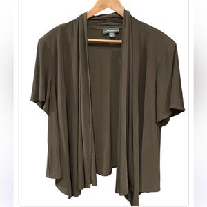 R & M Richard’s Women Brown Open Front Flowy Cardigan size 22